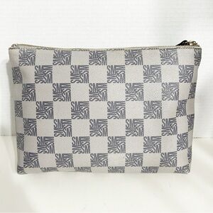 Steve Madden Checked Pattern Zipped Fully Lined Faux Leather Clutch Pouch 🖤🤍
